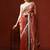 Orange embellished sequinned saree with blouse
