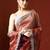 Orange embellished sequinned saree with blouse