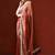 Orange embellished sequinned saree with blouse