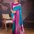 Turquoise woven design banarasi saree