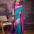 Turquoise woven design banarasi saree