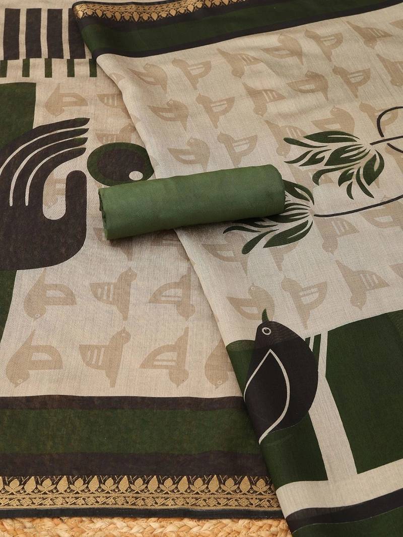 printed unstitched dress material
