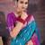 Turquoise woven design banarasi saree