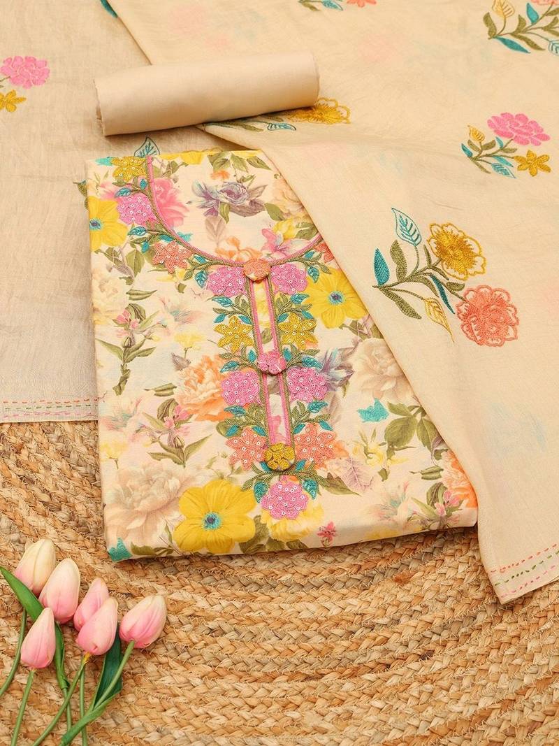 printed unstitched dress material