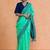 Green woven design chanderi sarees with blouse piece