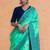 Green woven design chanderi sarees with blouse piece