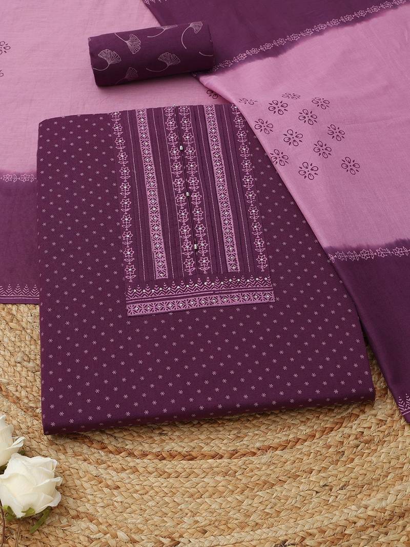 printed unstitched dress material