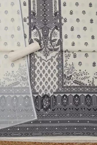 printed  cotton unstitched dress material