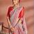 Grey woven design saree with blouse