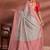 Grey woven design saree with blouse