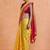 Yellow woven design chanderi sarees with blouse piece