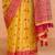 Yellow woven design chanderi sarees with blouse piece