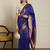 Blue ethnic motifs woven design kanjeevaram saree