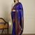 Blue ethnic motifs woven design kanjeevaram saree