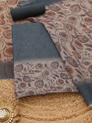 printed linen unstitched dress material 1