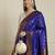 Blue ethnic motifs woven design kanjeevaram saree