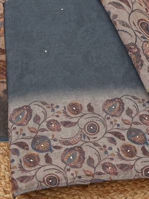 printed linen unstitched dress material 2