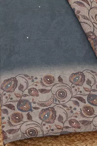 printed linen unstitched dress material