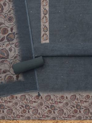 printed linen unstitched dress material 4