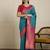 Blue ethnic motifs woven design zari kanjeevaram saree