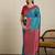 Blue ethnic motifs woven design zari kanjeevaram saree