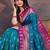 Turquoise woven design sarees