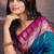 Turquoise woven design sarees