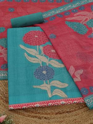 printed unstitched dress material 1