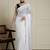 White embroidered saree with blouse piece