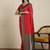 Red ethnic motifs woven design zari kanjeevaram saree