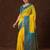 Yellow ethnic motifs woven design zari saree with unstitched blouse