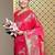 Magenta ethnic motifs zari silk blend banarasi saree