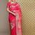 Magenta ethnic motifs zari silk blend banarasi saree