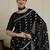 Black geometric embellished sequinned saree with blouse