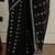 Black geometric embellished sequinned saree with blouse