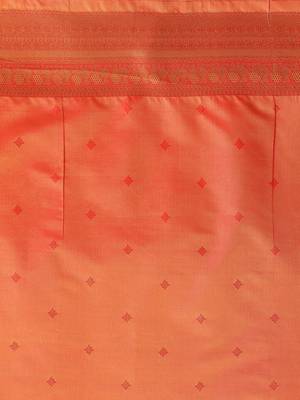 Green ethnic motifs woven design zari kanjeevaram saree 5