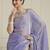 Lavender embellished border saree with unstitched blouse