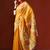 Yellow woven design chanderi sarees with blouse piece