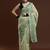 Green woven design chanderi sarees with blouse piece