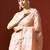 Peach woven design chanderi sarees with blouse piece