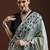 Grey woven design chanderi sarees with blouse piece