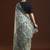 Grey woven design chanderi sarees with blouse piece
