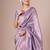 Lavender woven designed festive wear saree with blouse