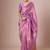 Pink woven design festive saree with matching blouse
