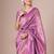 Pink woven design festive saree with matching blouse