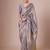 Silver kanjeevaram woven design saree with blouse piece