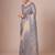 Silver kanjeevaram woven design saree with blouse piece