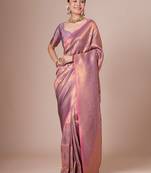Mauve woven designed kanjeevaram saree