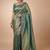 Teal teal kanjivaram woven design sarees with blouse piece unstiched blouse