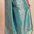 Blue blue kanjivaram woven design sarees with blouse piece unstiched blouse
